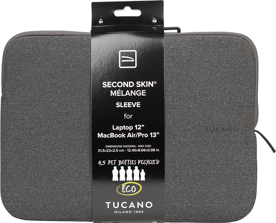 Tucano Mélange Second Skin -suojatasku 12/13" kannettavalle tietokoneelle, musta
