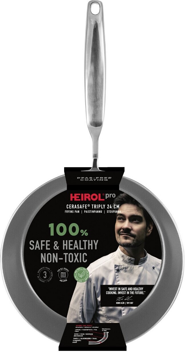 Heirol Cerasafe Triply -paistinpannu, 24 cm