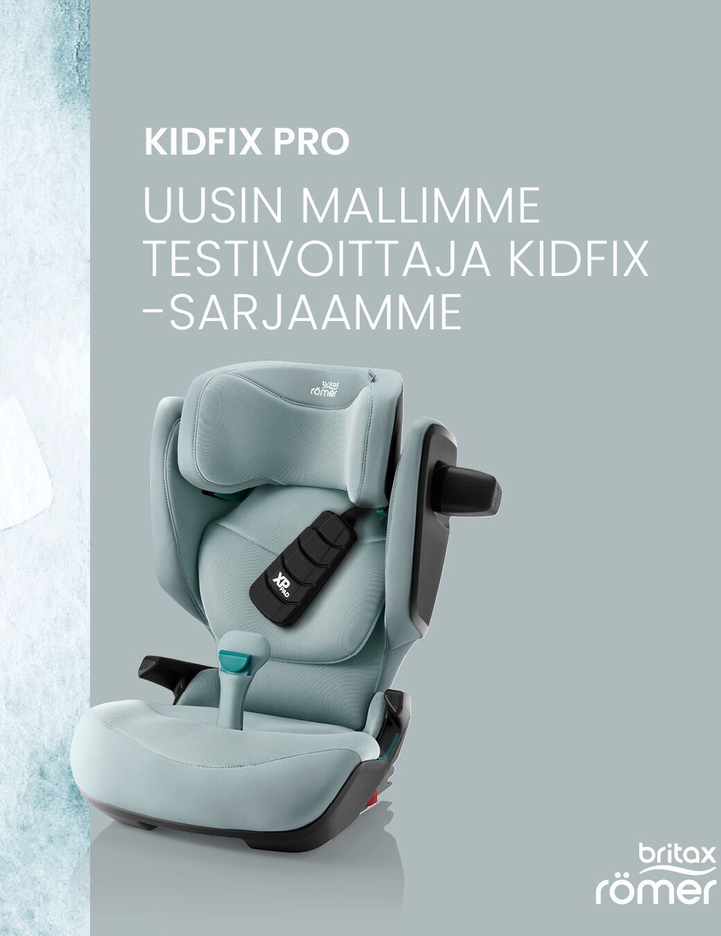 BRITAX RÖMER KIDFIX PRO Style -turvavyöistuin, 100–150 cm, Mineral Grey