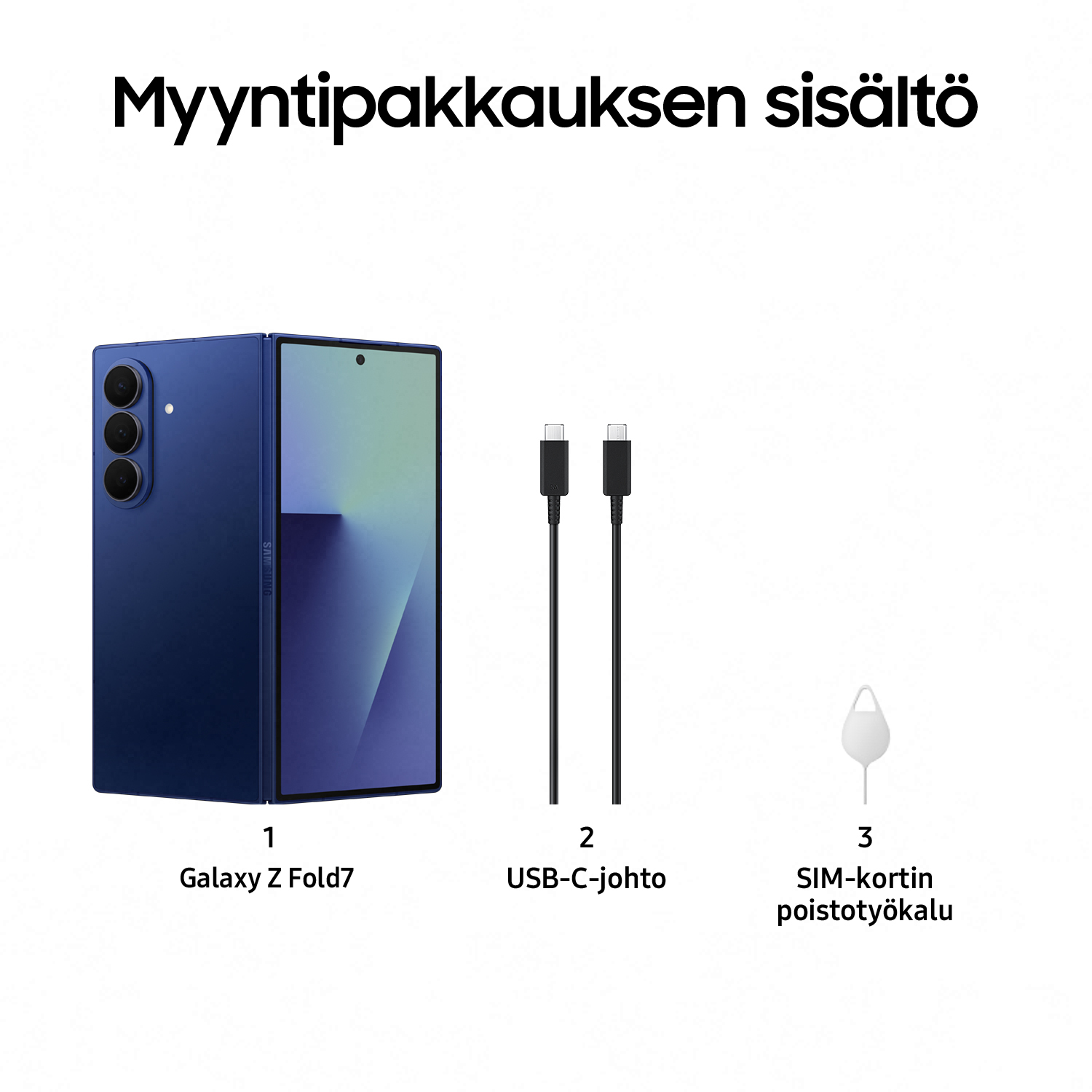 Samsung Z Fold7 Carbon Shield Case suojakotelo, musta