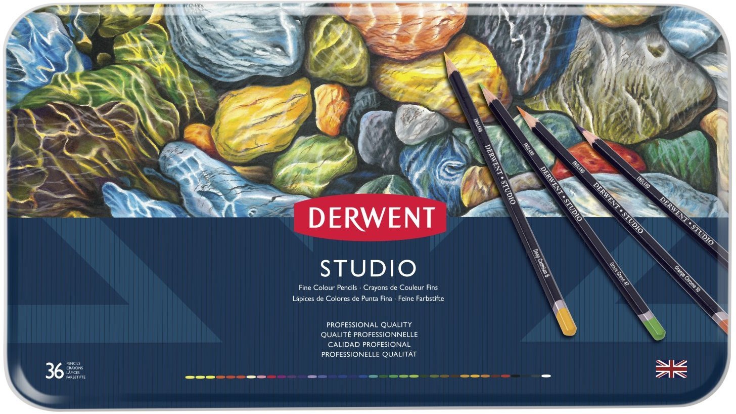 Derwent Studio -värikynälajitelma, 36 kynää – 