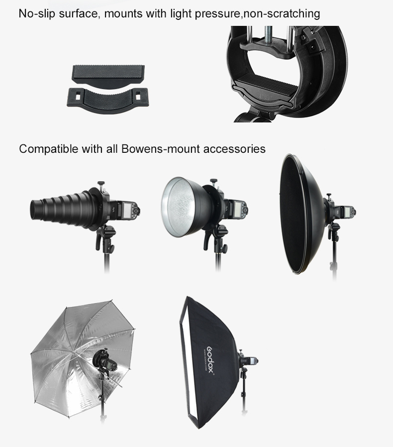 Godox S2  Bracket Bowens -salama-adapteri