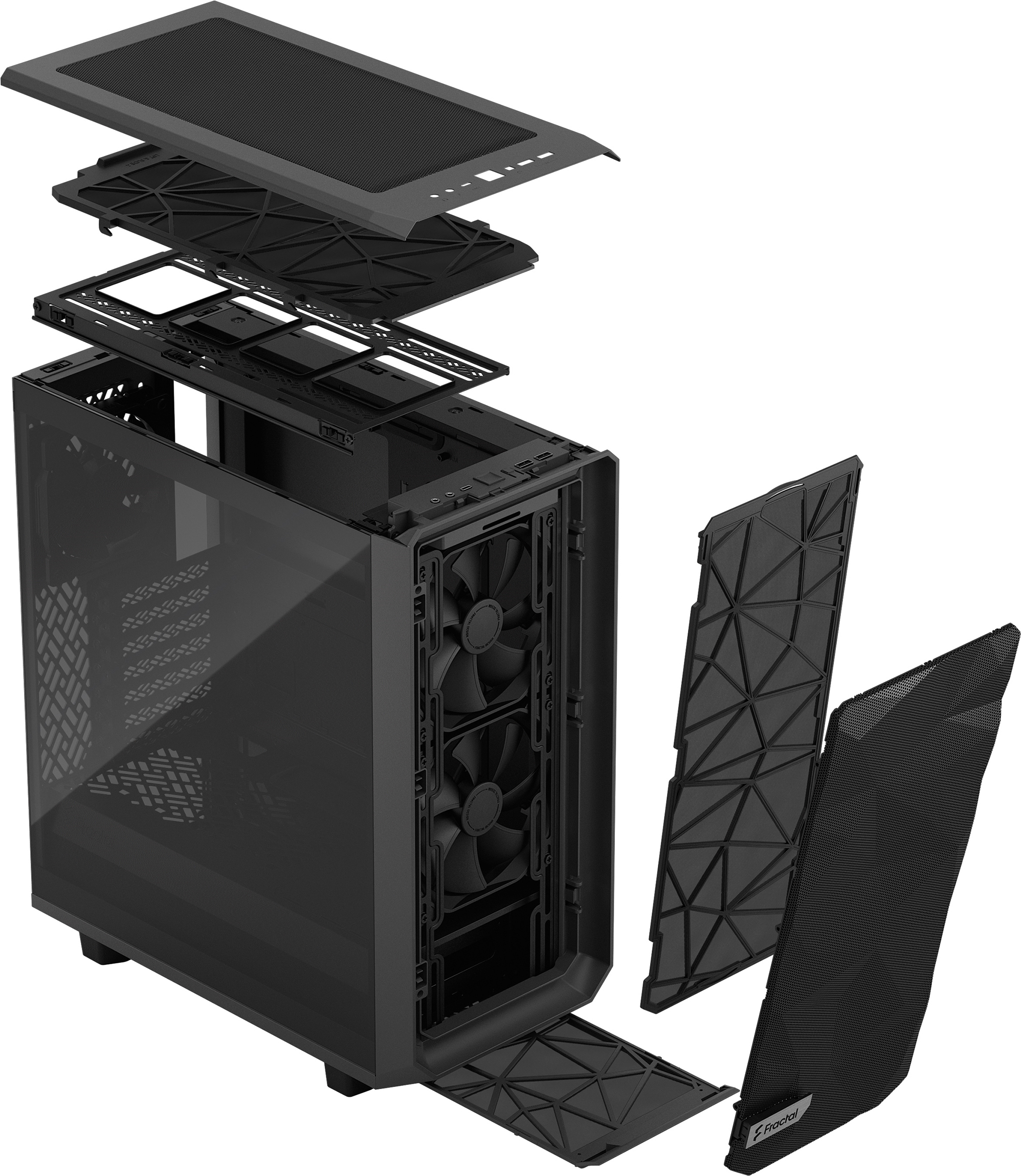 Fractal Design Meshify 2 Compact ATX-kotelo,  harmaa