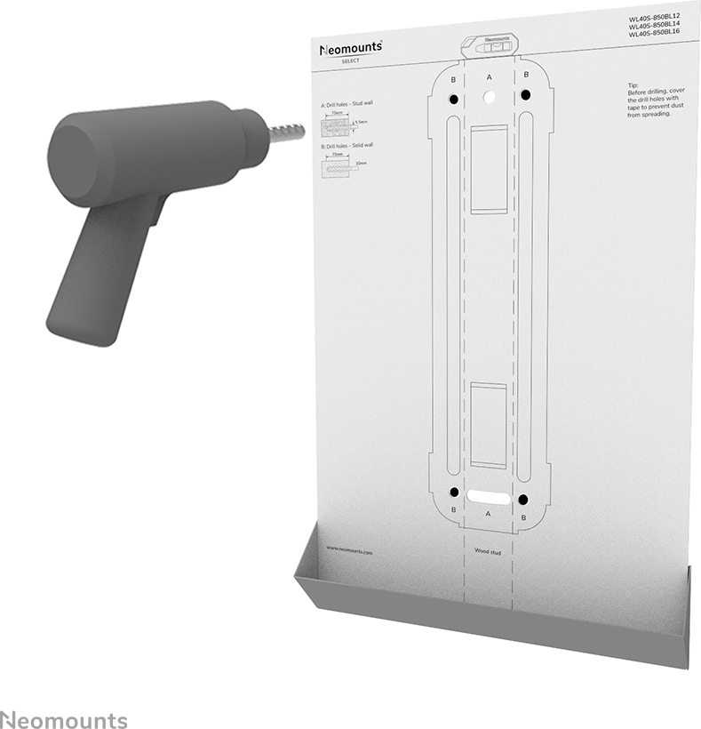 Neomounts by Newstar Select WL40S-850BL16 kääntyvä seinäteline 40"-70" näytöille
