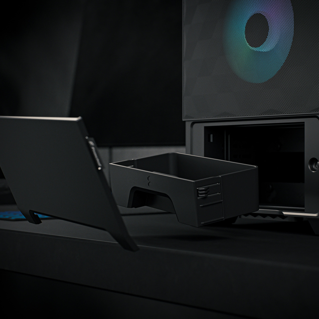 Fractal Design Pop Air RGB Green Core TG ATX-kotelo ikkunalla, musta/vihreä