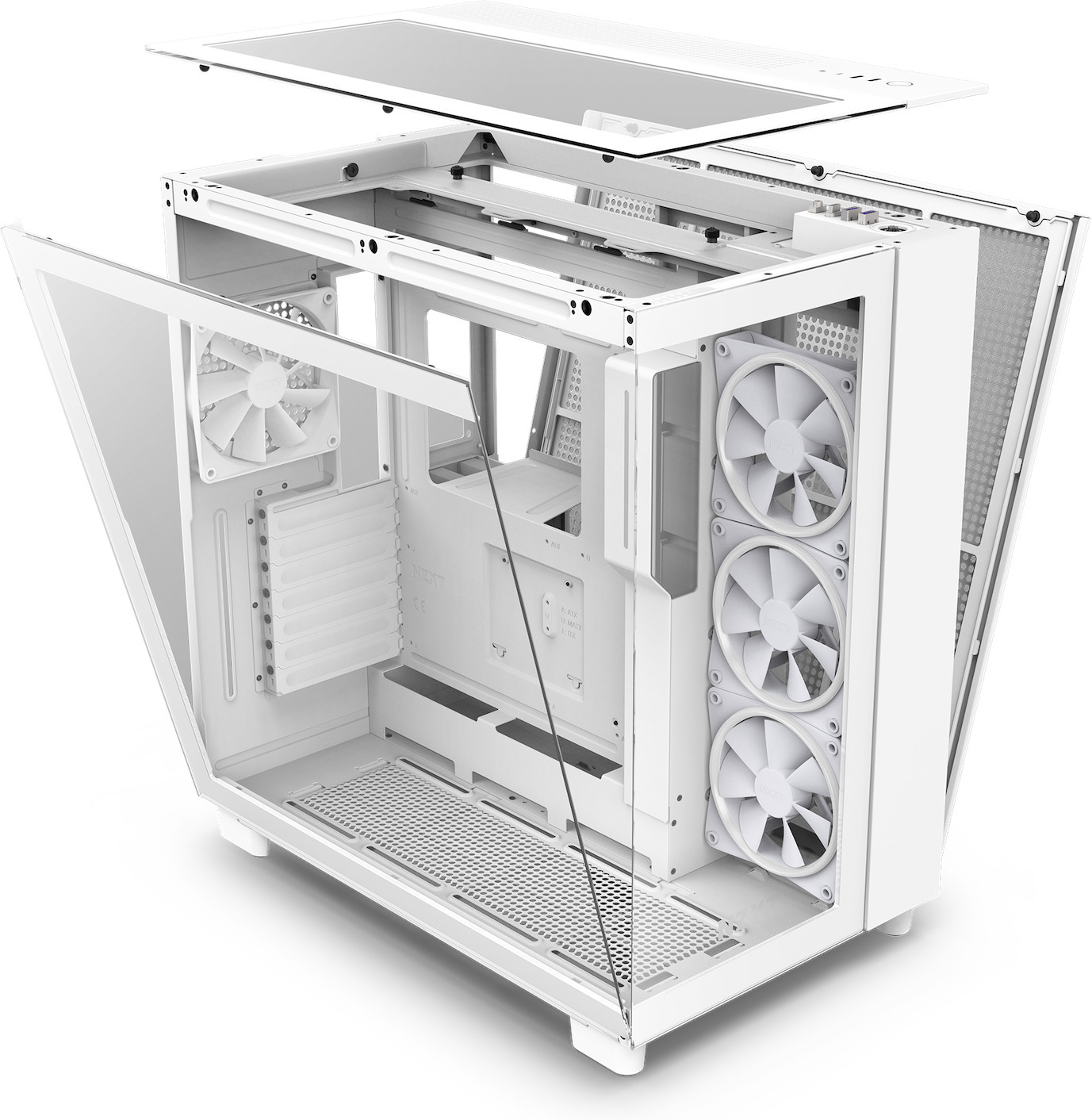 NZXT H9 Elite ATX-kotelo ikkunalla, valkoinen