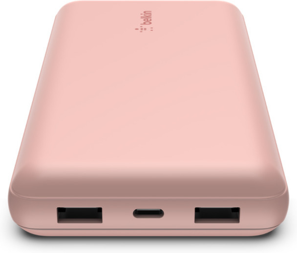 Belkin Power Bank 20K -varavirtalähde, 20 000 mAh, vaaleanpunainen