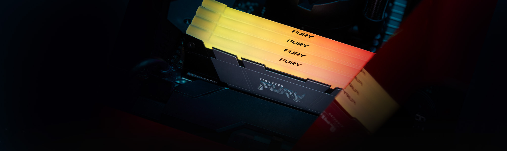 Kingston FURY Renegade RGB DDR4 3600 MHz CL16 32 Gt -muistimodulipakkaus, musta/hopea