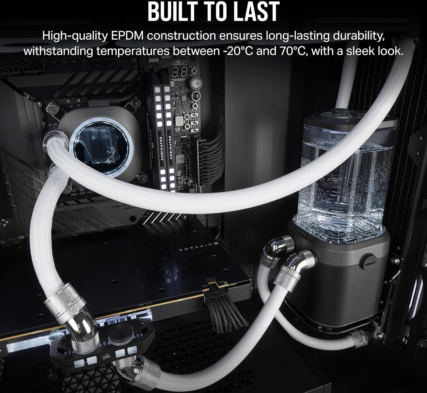 Corsair Hydro X Series XT Softline Mesh Tubing -letku, valkoinen, 3 m