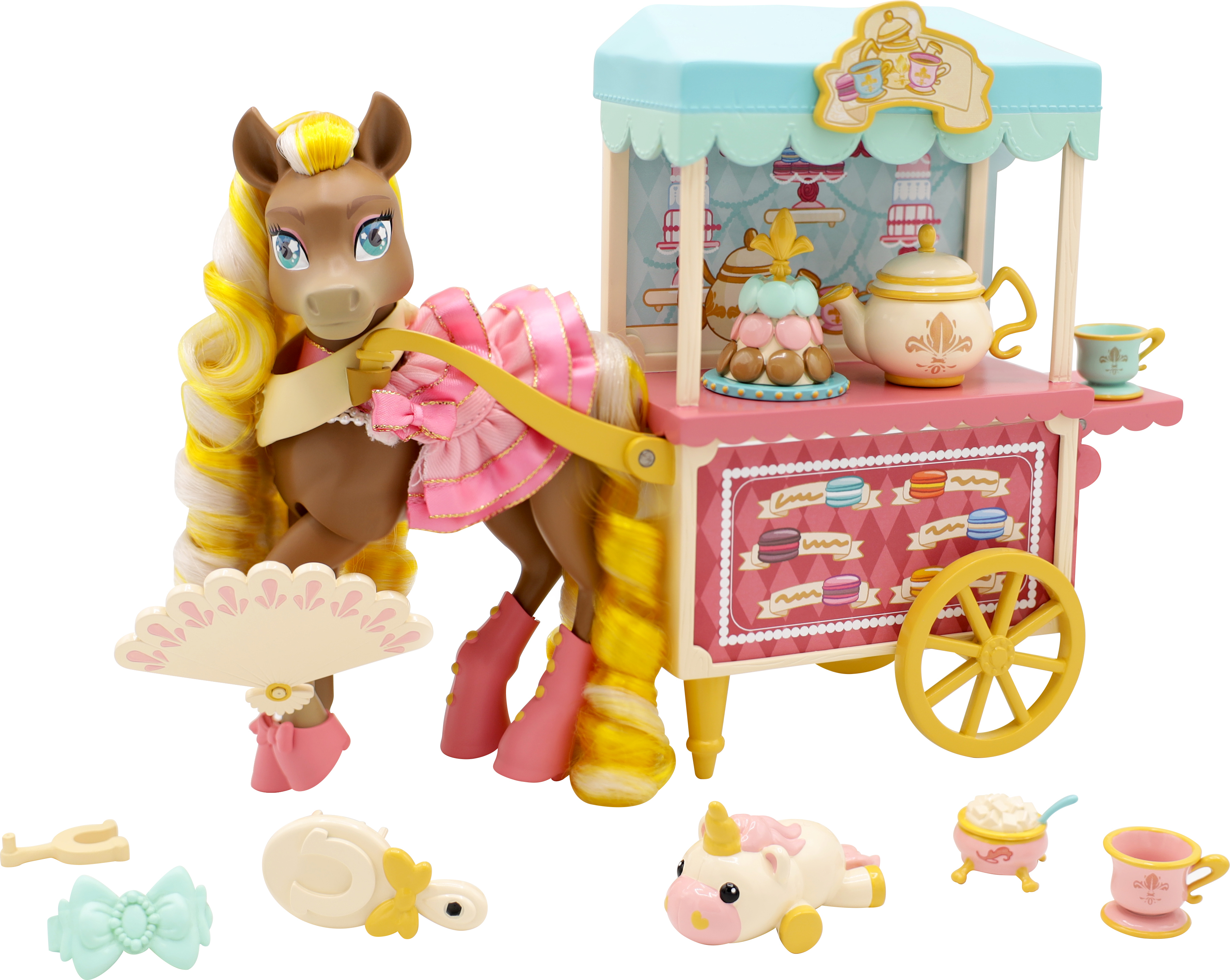 Wild Manes - Cherie’s Tea Party Horse and Cart -Leikkisetti