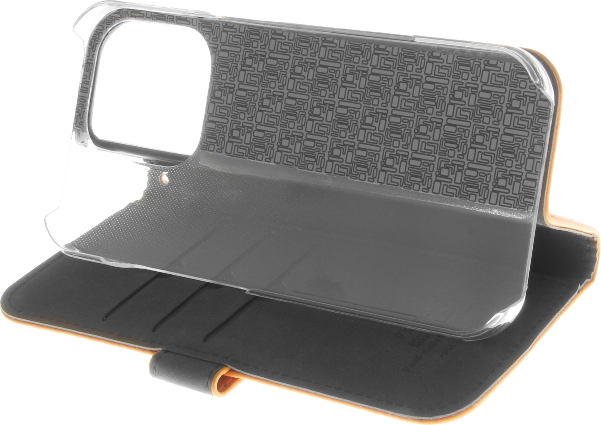 Insmat Premium Flip Case -lompakkokotelo, Apple iPhone 16 Pro, ruskea