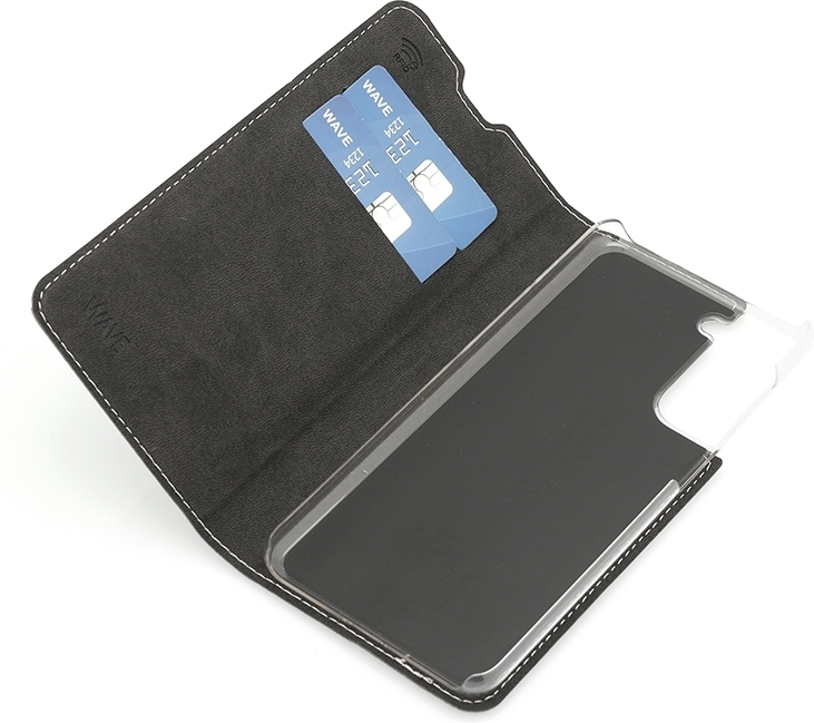 Wave BookCase -suojakotelo, Samsung Galaxy S21, ruusukulta