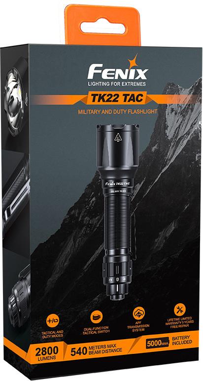 Fenix TK22 -TAC -taskulamppu, 2800 lm