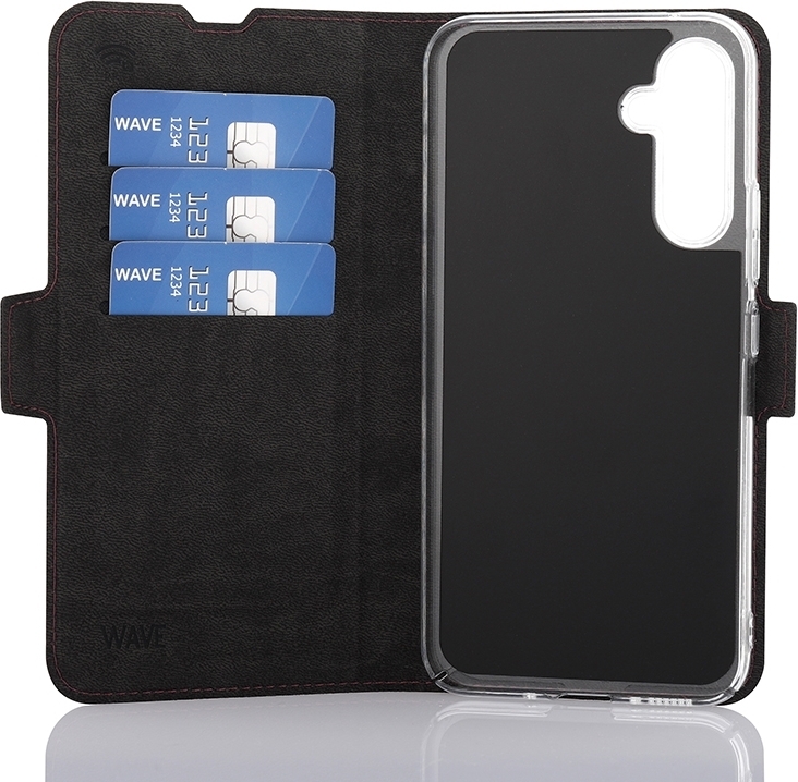 Wave BookCase -suojakotelo, Samsung Galaxy A54 5G, Smoky Sangria