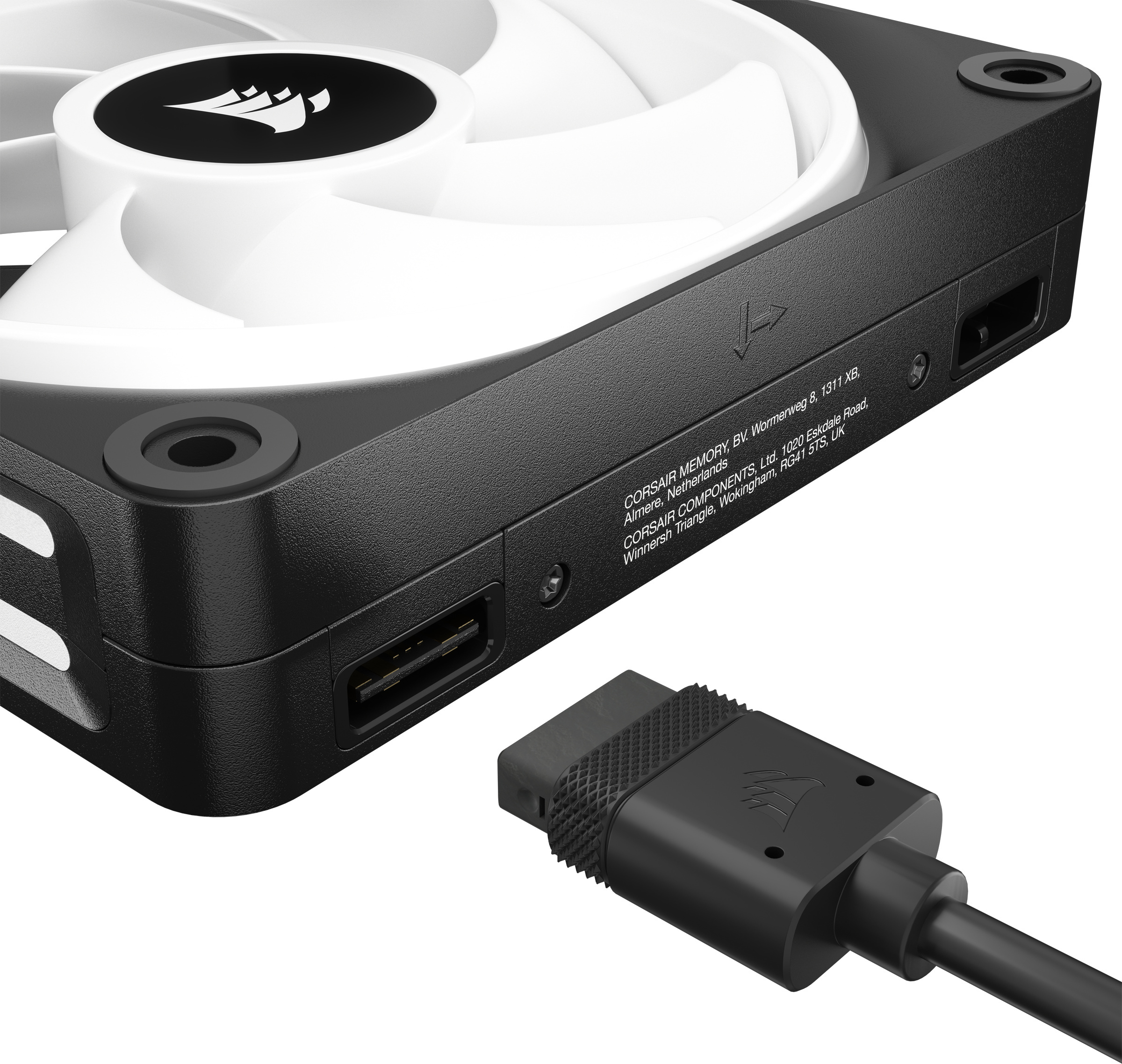 Corsair iCUE LINK QX120 RGB PWM -tuuletin, 120 mm, musta, 3 kpl Starter Kit