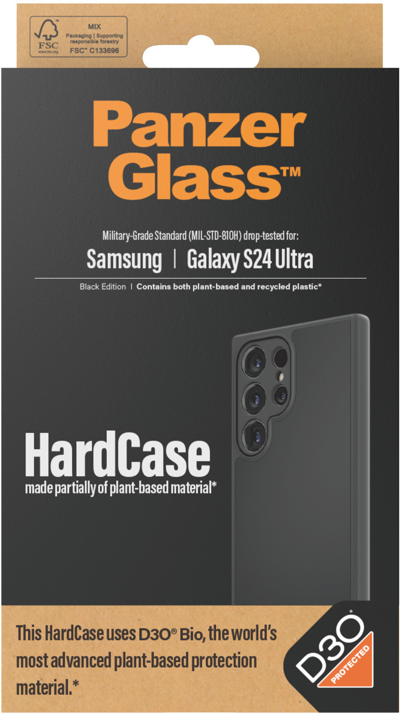 PanzerGlass HardCase with D3O -suojakotelo, Samsung Galaxy S24 Ultra, musta
