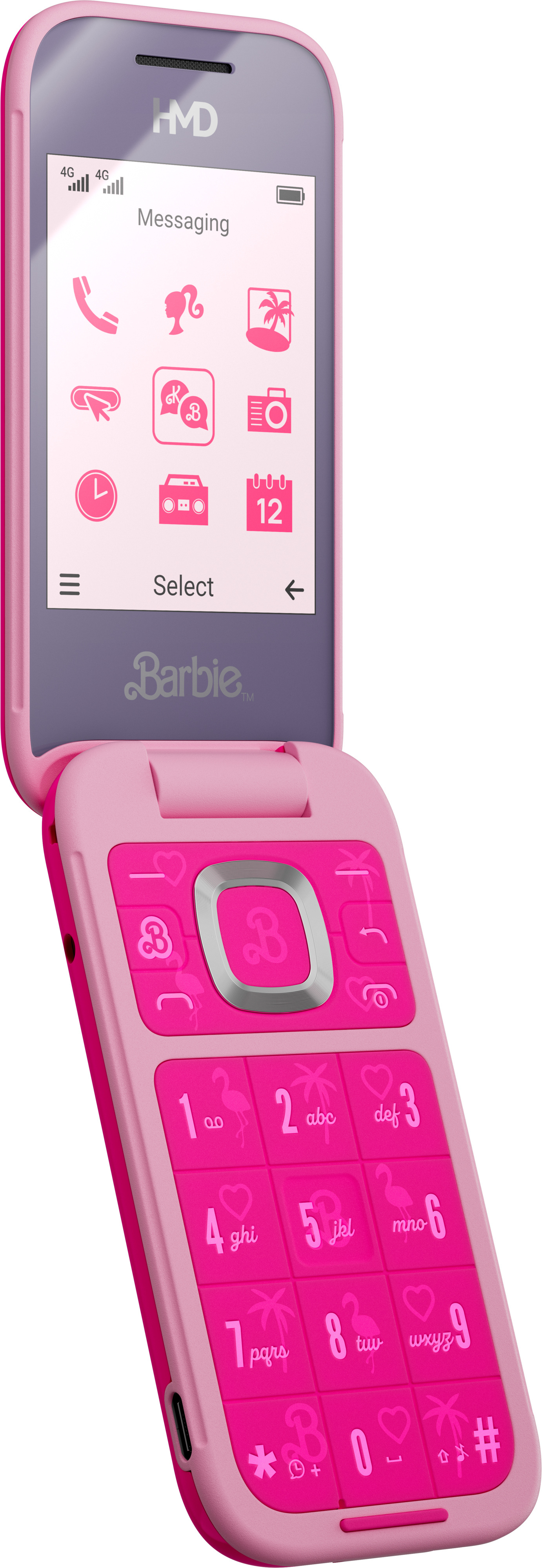 HMD Barbie Phone -peruspuhelin Dual-SIM, pinkki