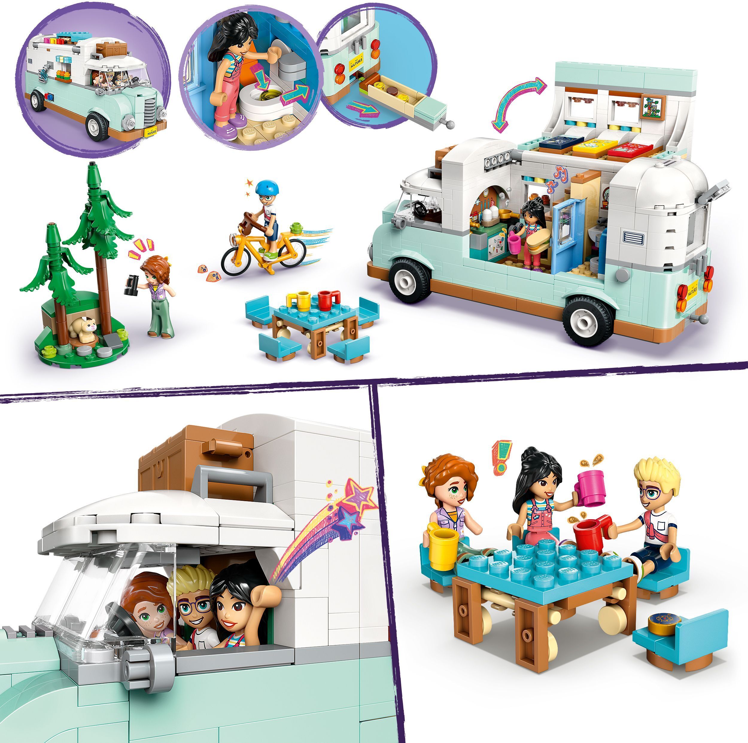 LEGO Friends 42663 – Ystävien seikkailu matkailuautolla