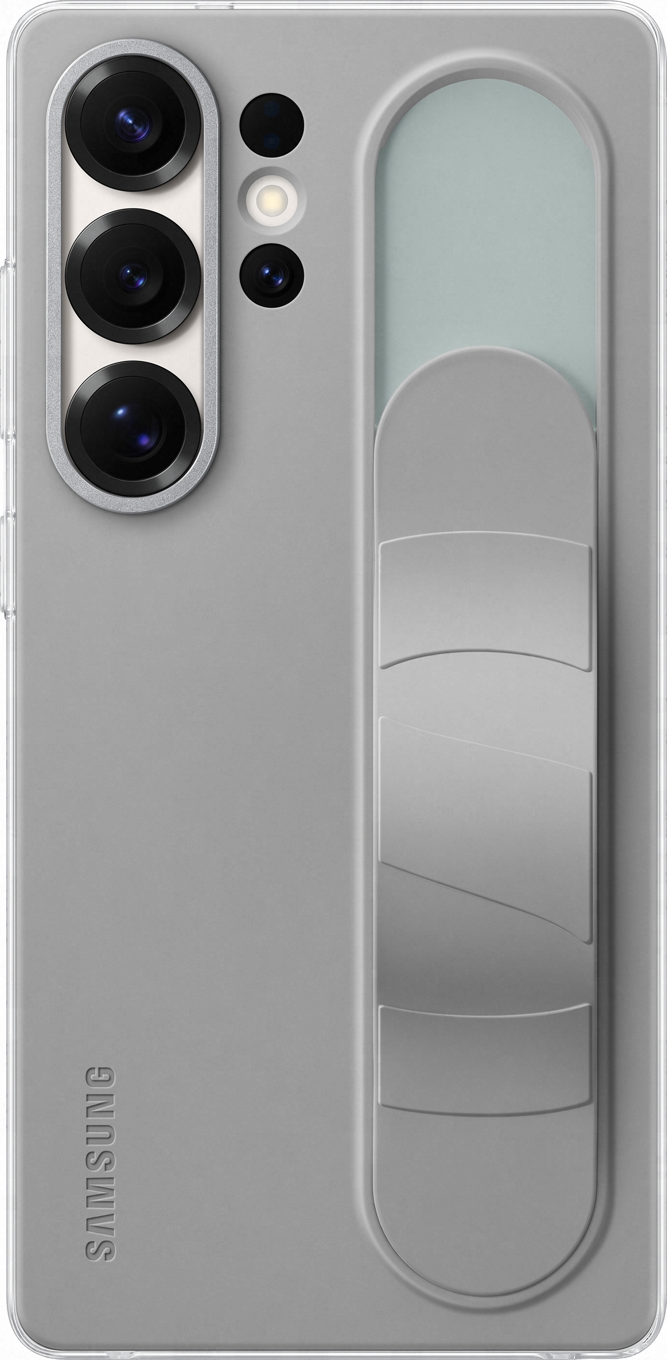 Samsung Galaxy S25 Ultra Standing Grip suojakuori, harmaa / minttu