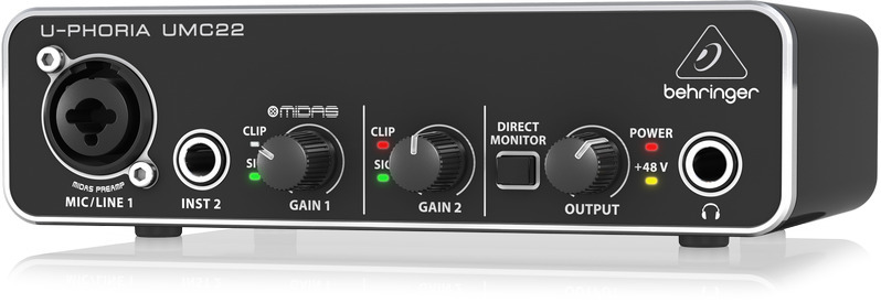 Behringer U-Phoria UMC22 -äänikortti USB-väylään