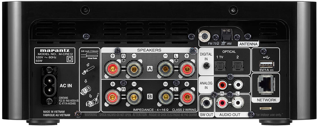 Marantz M-CR612 -CD/verkkosoitin, musta