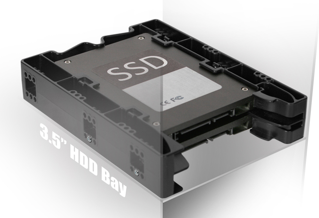 IcyDock MB290SP-B 2 x 2.5" - 3,5" -adapteri
