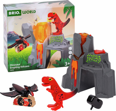 BRIO 36092 - Dinosaurus ja purkautuva tulivuori