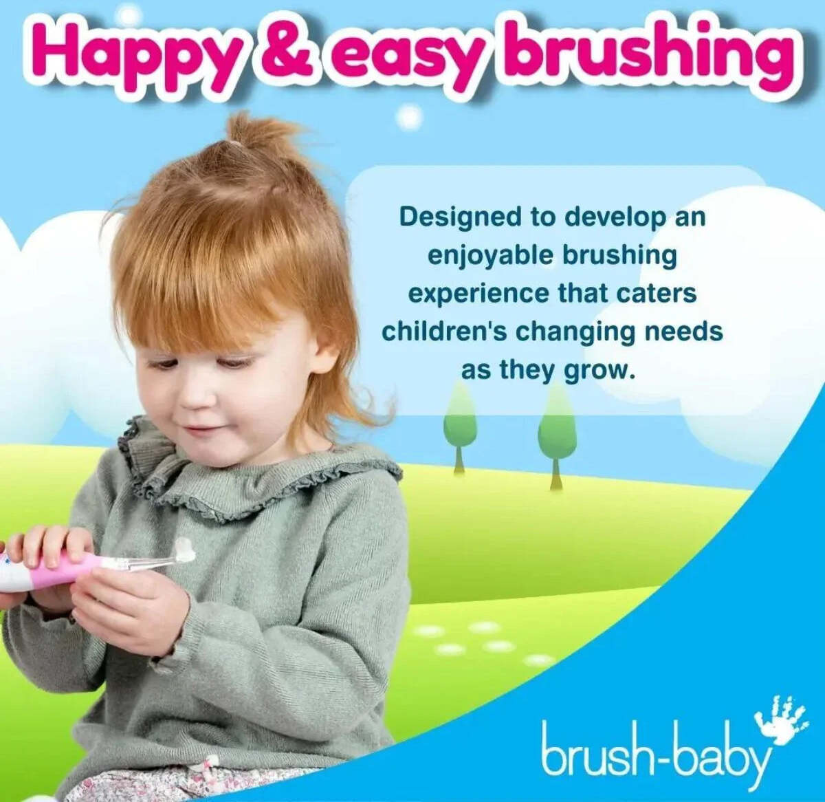 Brush Baby BabySonic vauvasähköhammasharja, vihreä