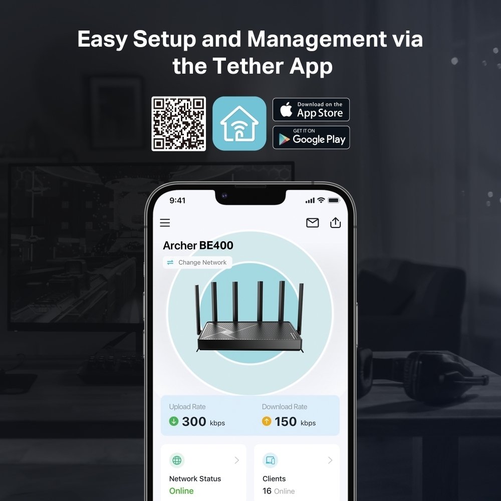 TP-LINK Archer BE450 Dual-Band WiFi 7 -reititin