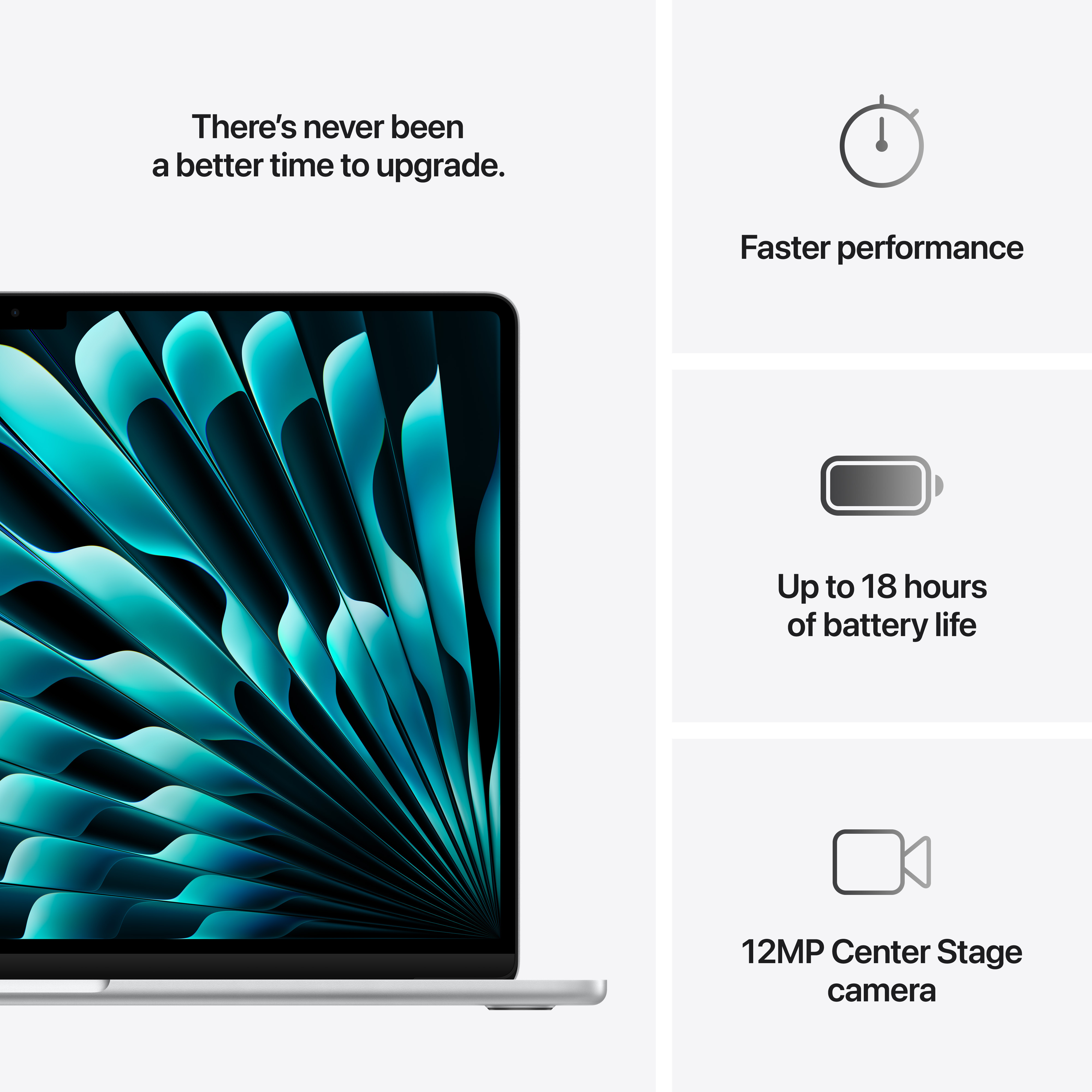 Apple MacBook Air 15" M4 16 Gt, 256 Gt 2025 -kannettava, taivaansininen (MC7A4)