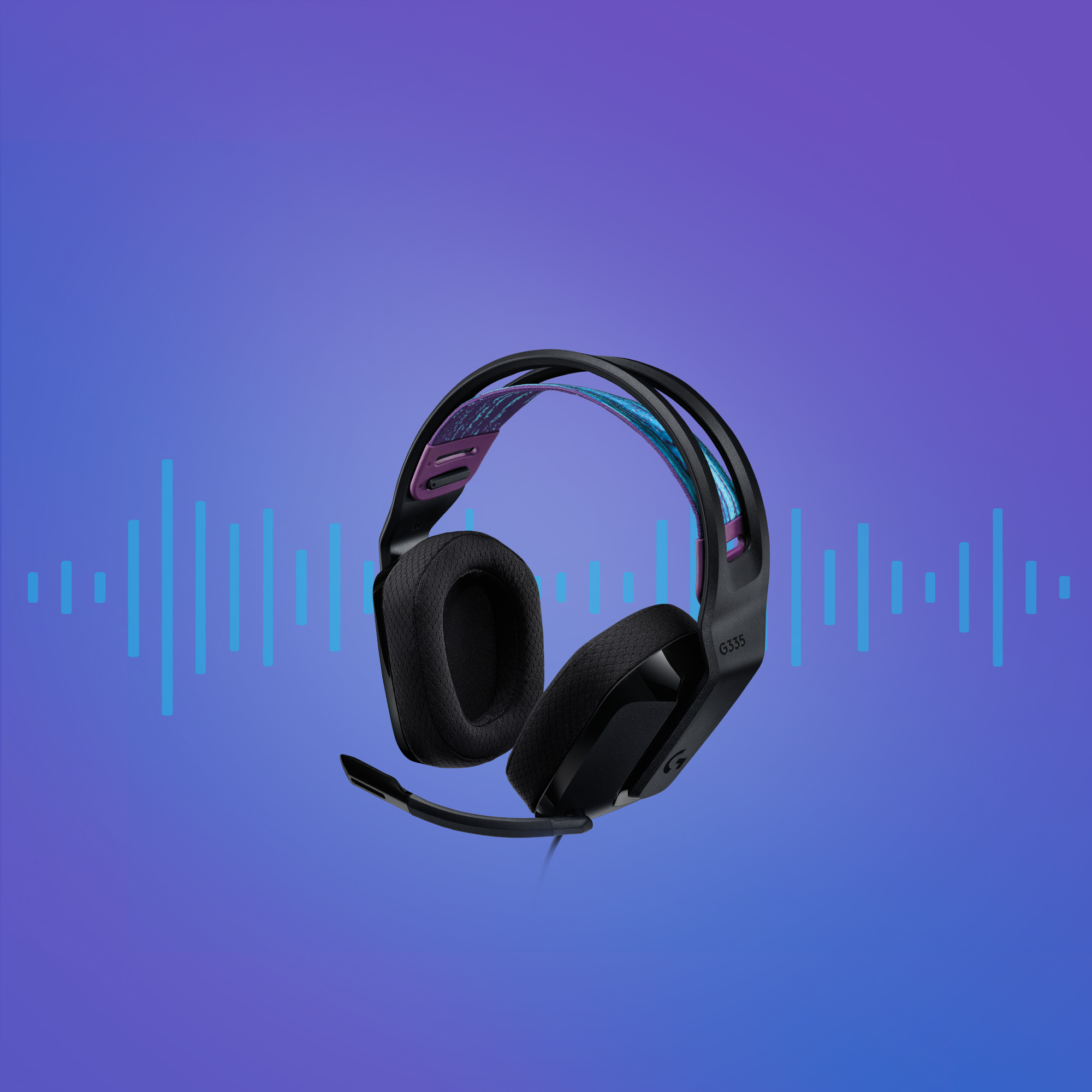 Logitech G335 -pelikuulokkeet, musta