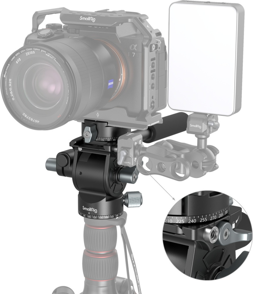 SmallRig 3457 Lightweight Fluid Video Head -videopää
