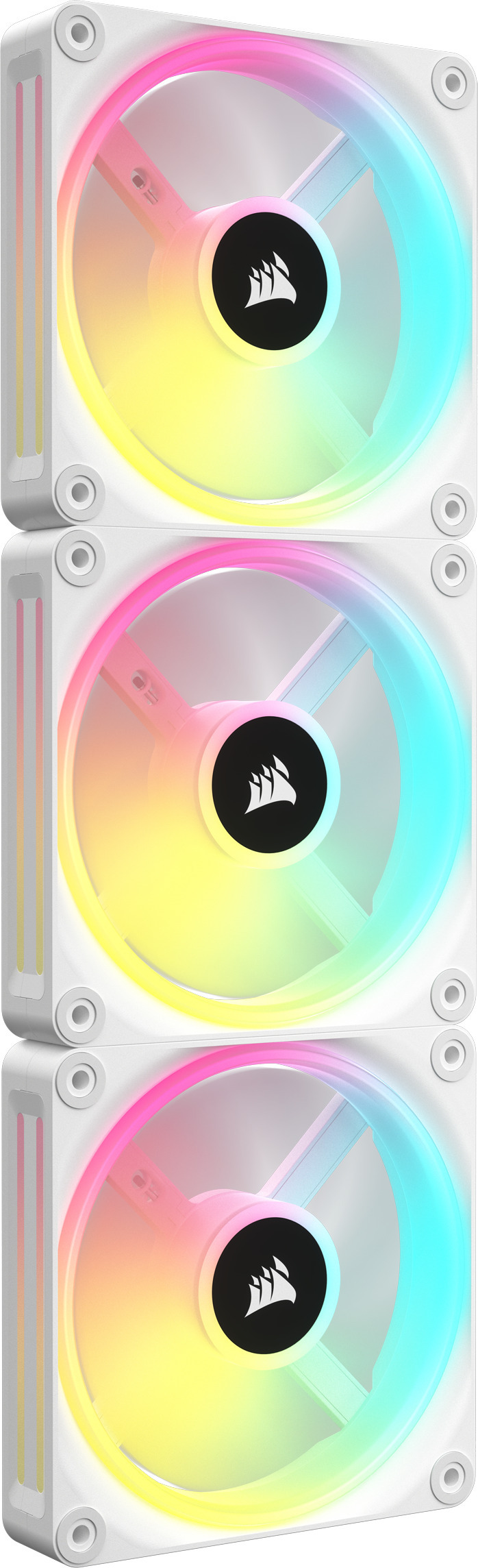 Corsair iCUE LINK QX120 RGB PWM -tuuletin, 120 mm, valkoinen, 3 kpl Starter Kit