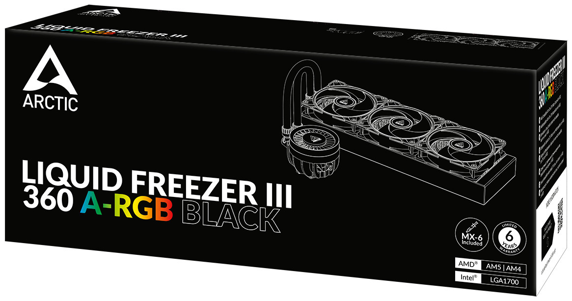 Arctic Liquid Freezer III 360 ARGB -nestejäähdytysjärjestelmä, musta