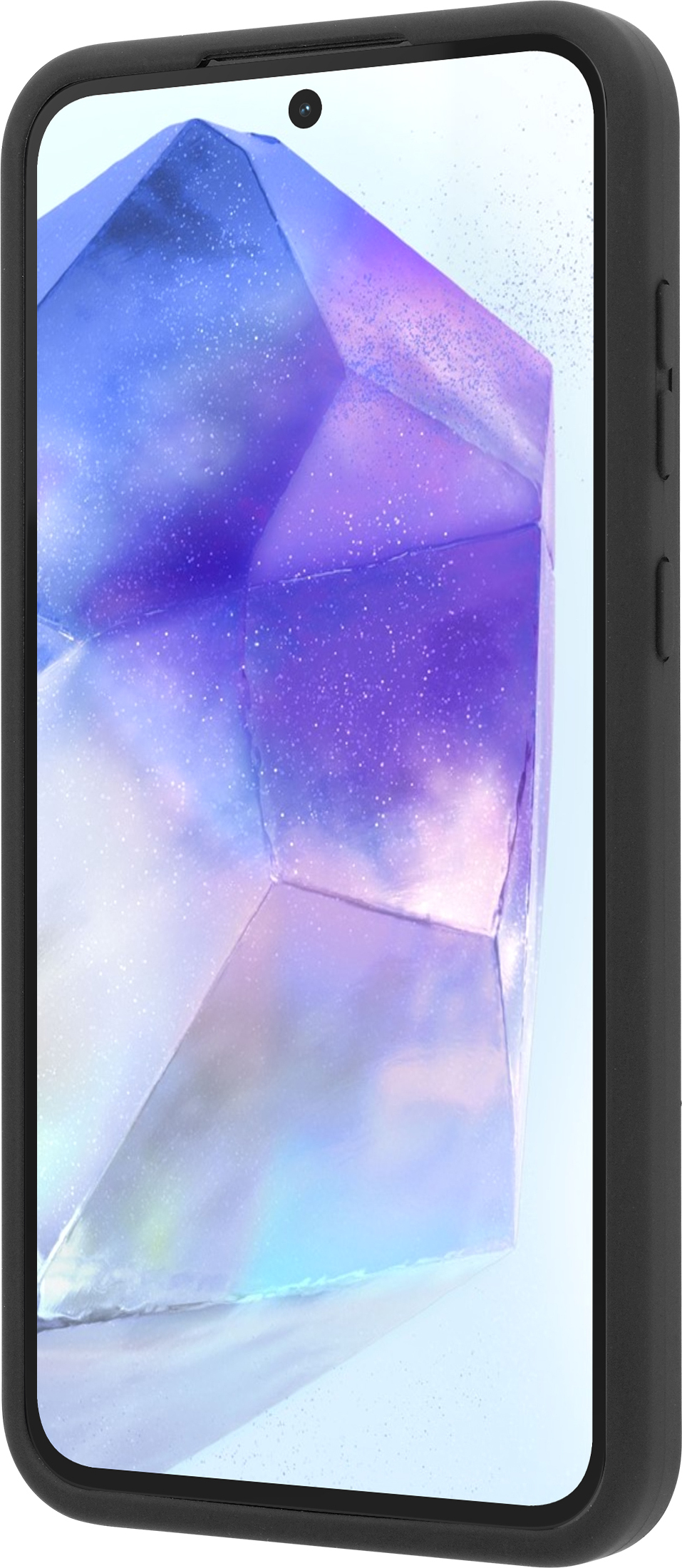 FoneKit Liquid Silicone -suojakuori, Samsung Galaxy A55, musta