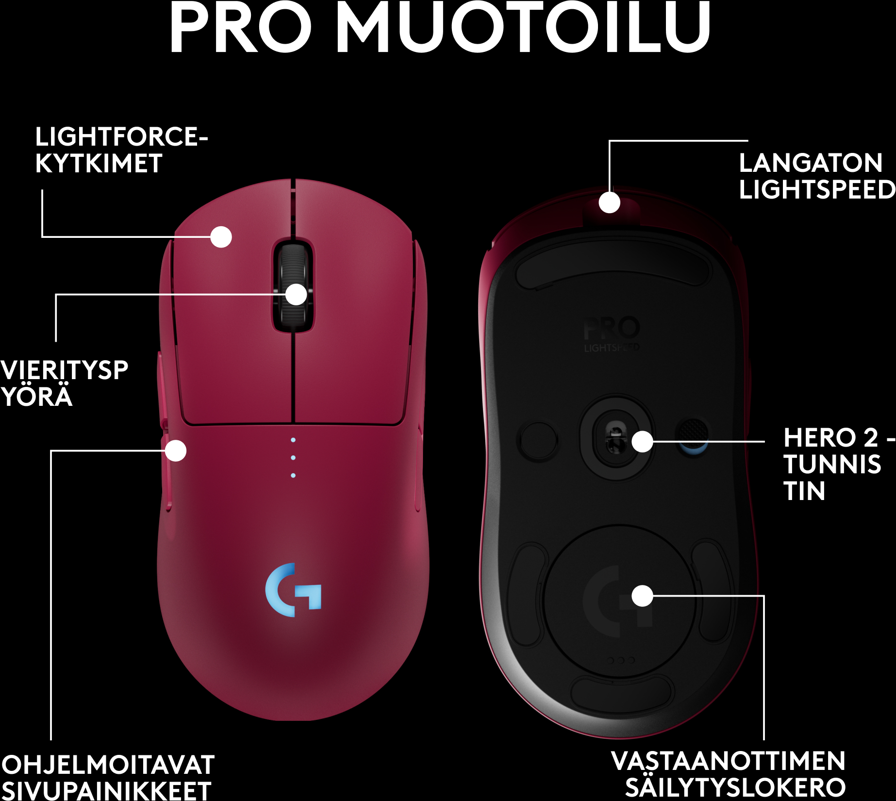 Logitech G915 X LIGHTSPEED TKL -matalaprofiilinen pelinäppäimistö, Tactile-kytkimet, musta