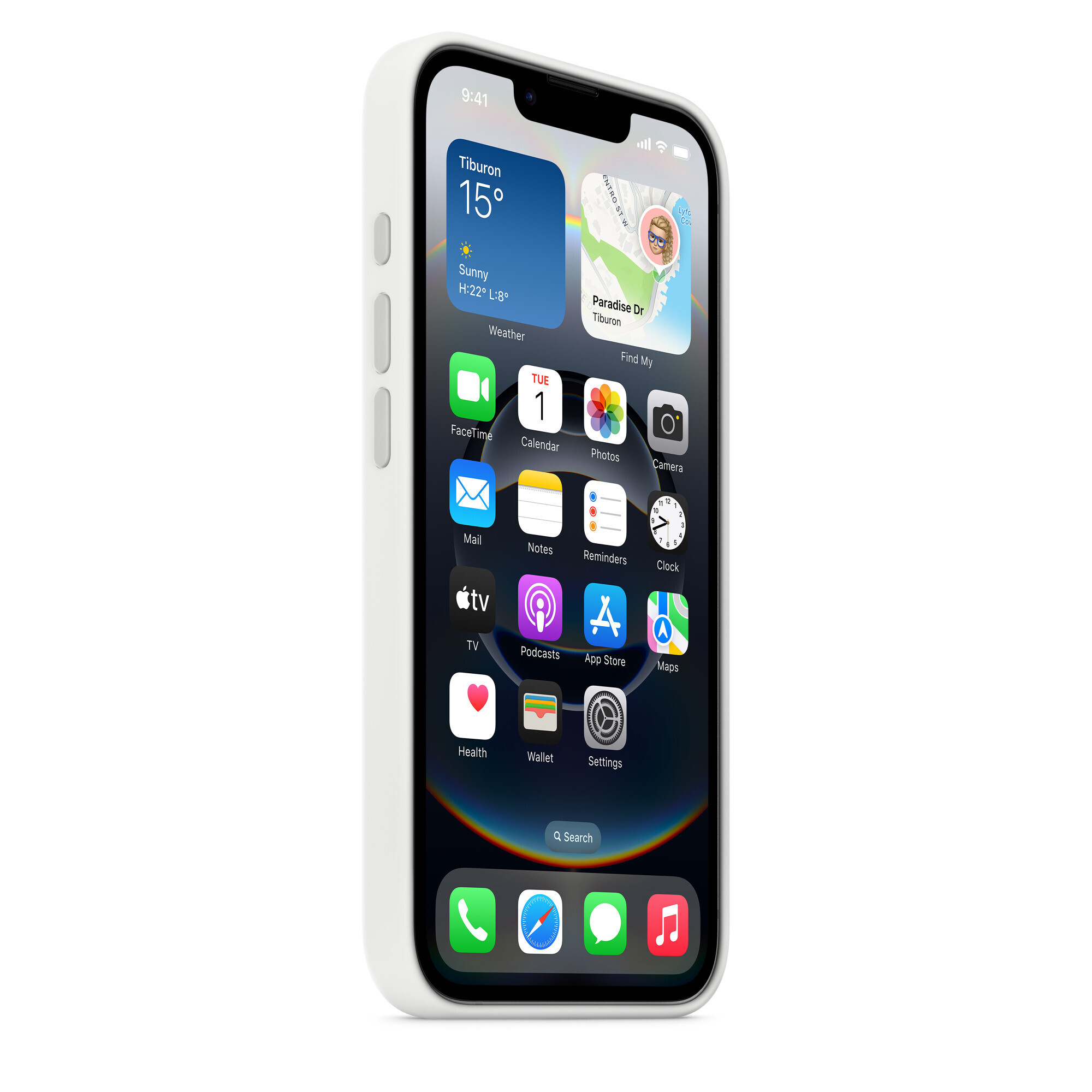 Apple iPhone 16e silikonikuori, valkoinen (MD3P4)