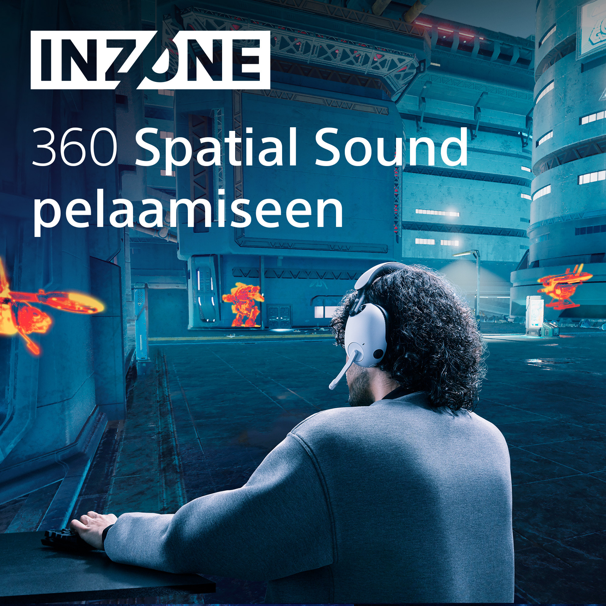 Sony INZONE H9 (WH-G900N) -langattomat pelikuulokkeet, valkoinen
