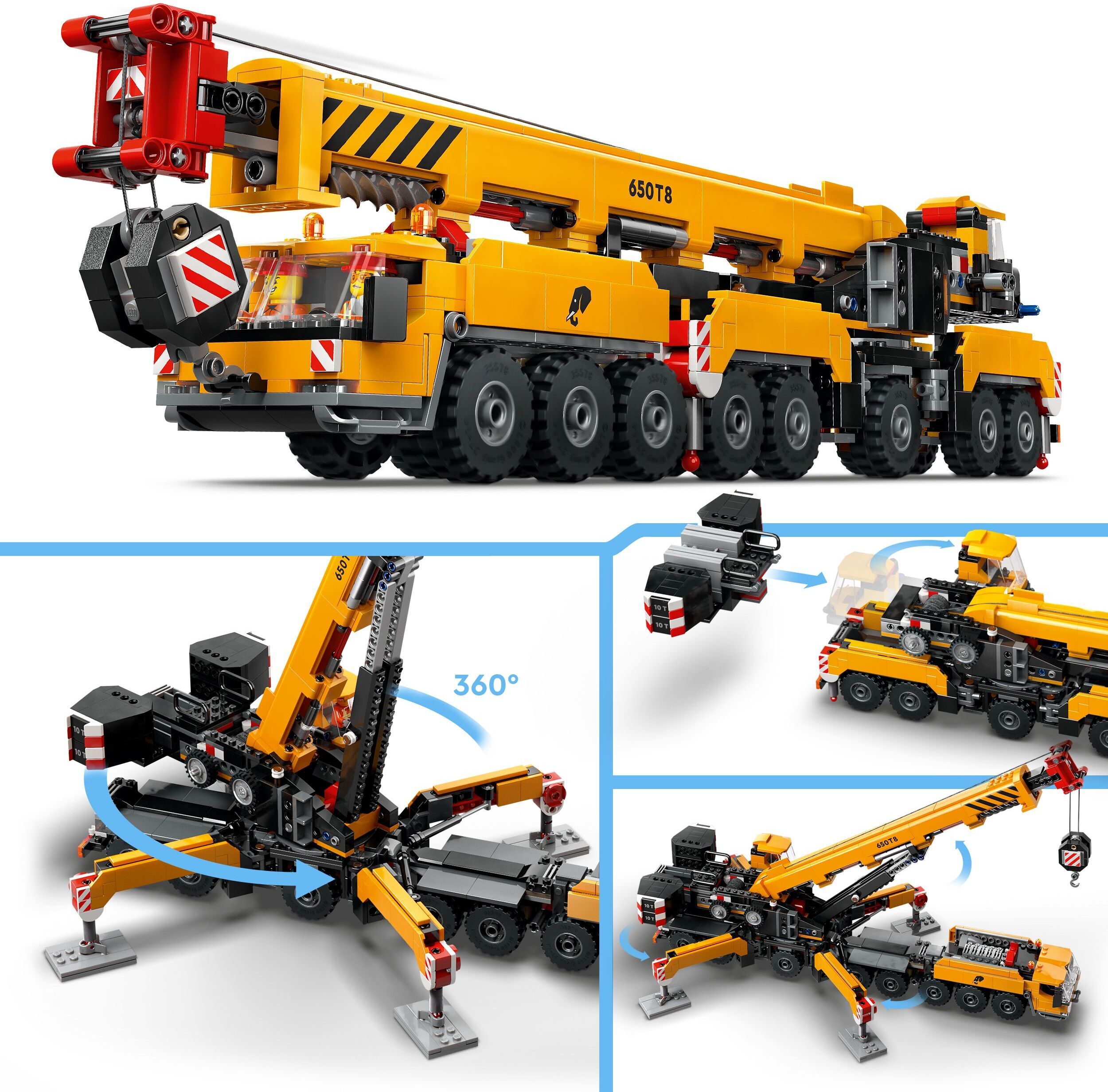 LEGO City Big Vehicles 60409  - Keltainen ajettava rakennusnosturi