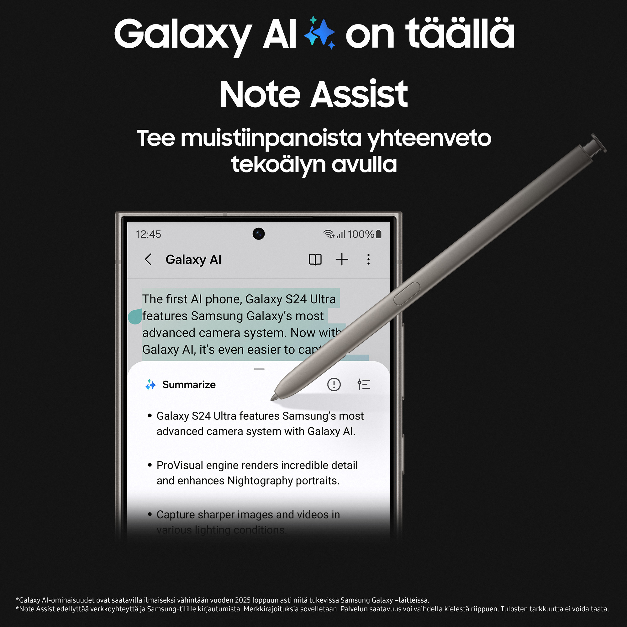 Samsung Galaxy S24 Ultra 5G -puhelin, 256/12 Gt, Titanium Yellow 6 Samsung Galaxy S24 Ultra 5G -puhelin, 256/12 Gt, Titanium Yellow - Image 6