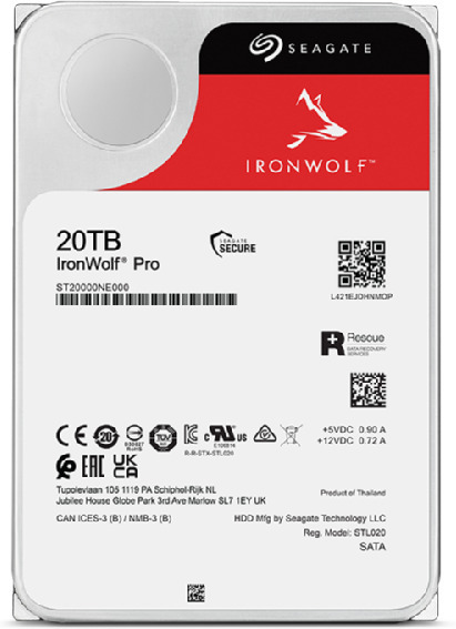 Seagate IRONWOLF PRO 20 Tt SATAIII 256 Mt 3,5" -kovalevy
