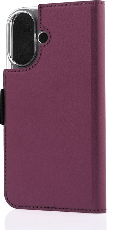 Wave BookCase -suojakotelo, MagSafe-yhteensopiva, Apple iPhone 16, Smoky Sangria