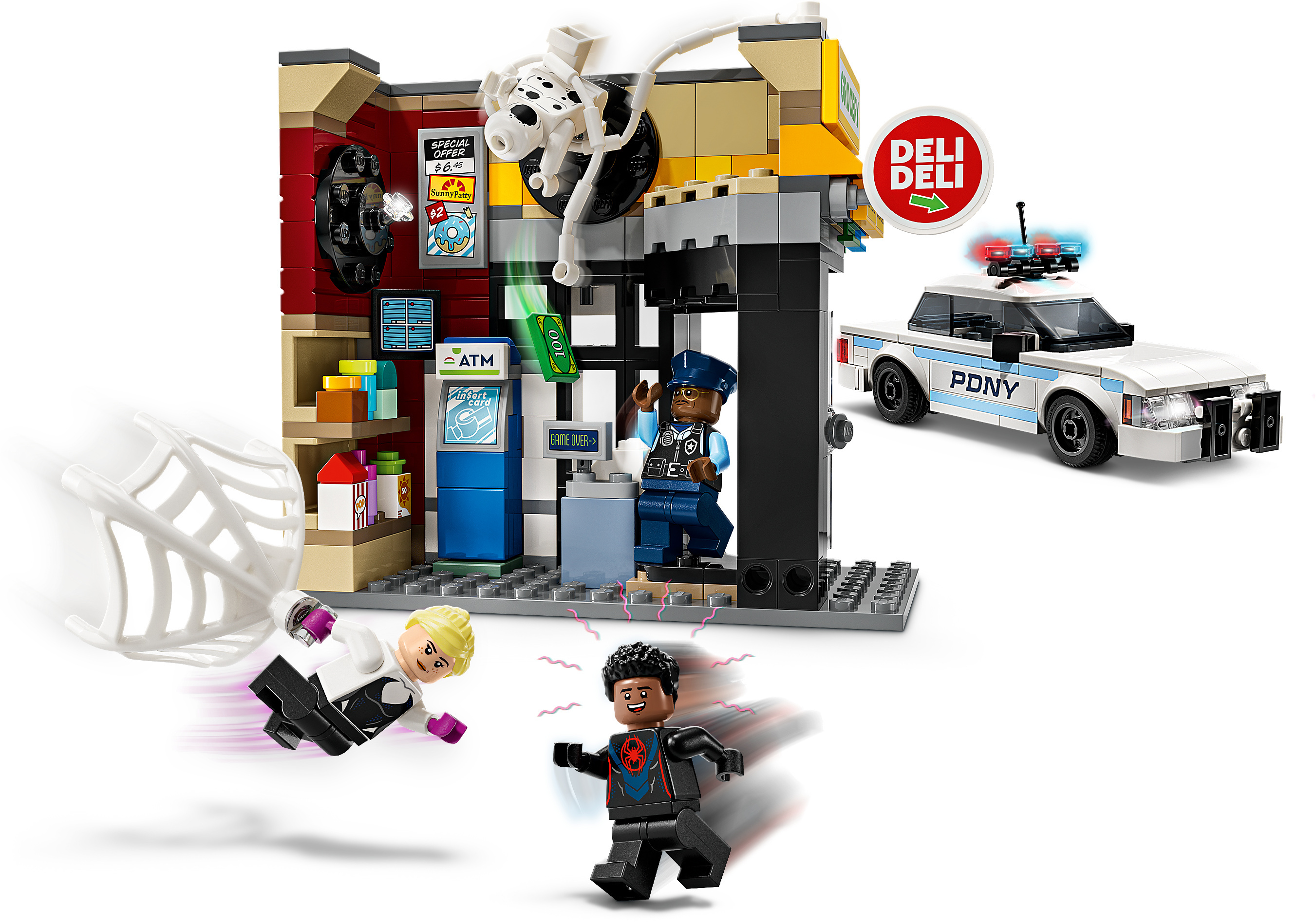 LEGO Super Heroes Marvel 76311 –  Hämähäkkiversum: Miles Morales vastaan Pilkku