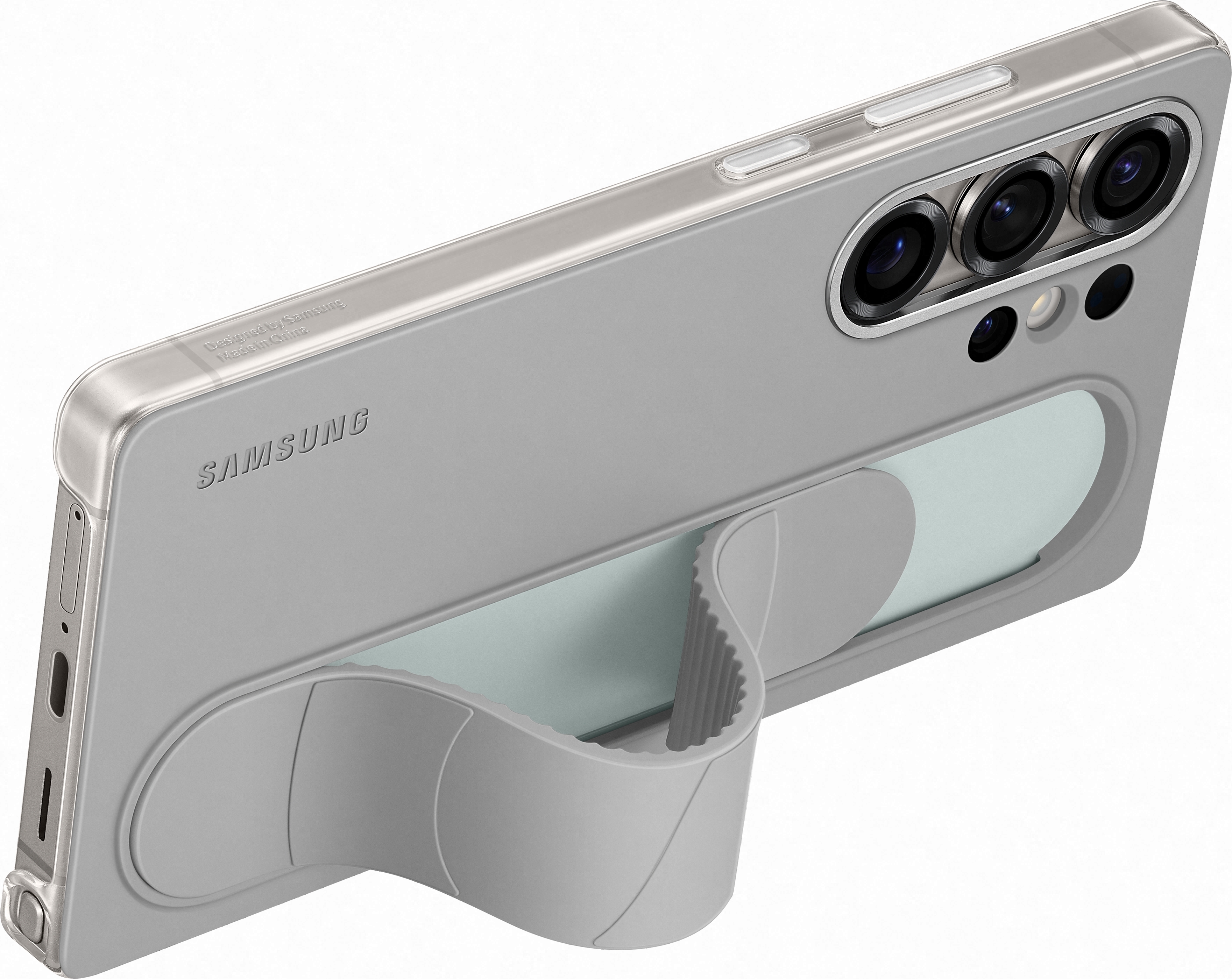 Samsung Galaxy S25 Ultra Standing Grip suojakuori, harmaa / minttu