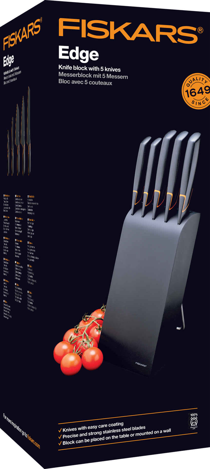 Fiskars Edge -veitsiteline + veitsisetti, 5 kpl