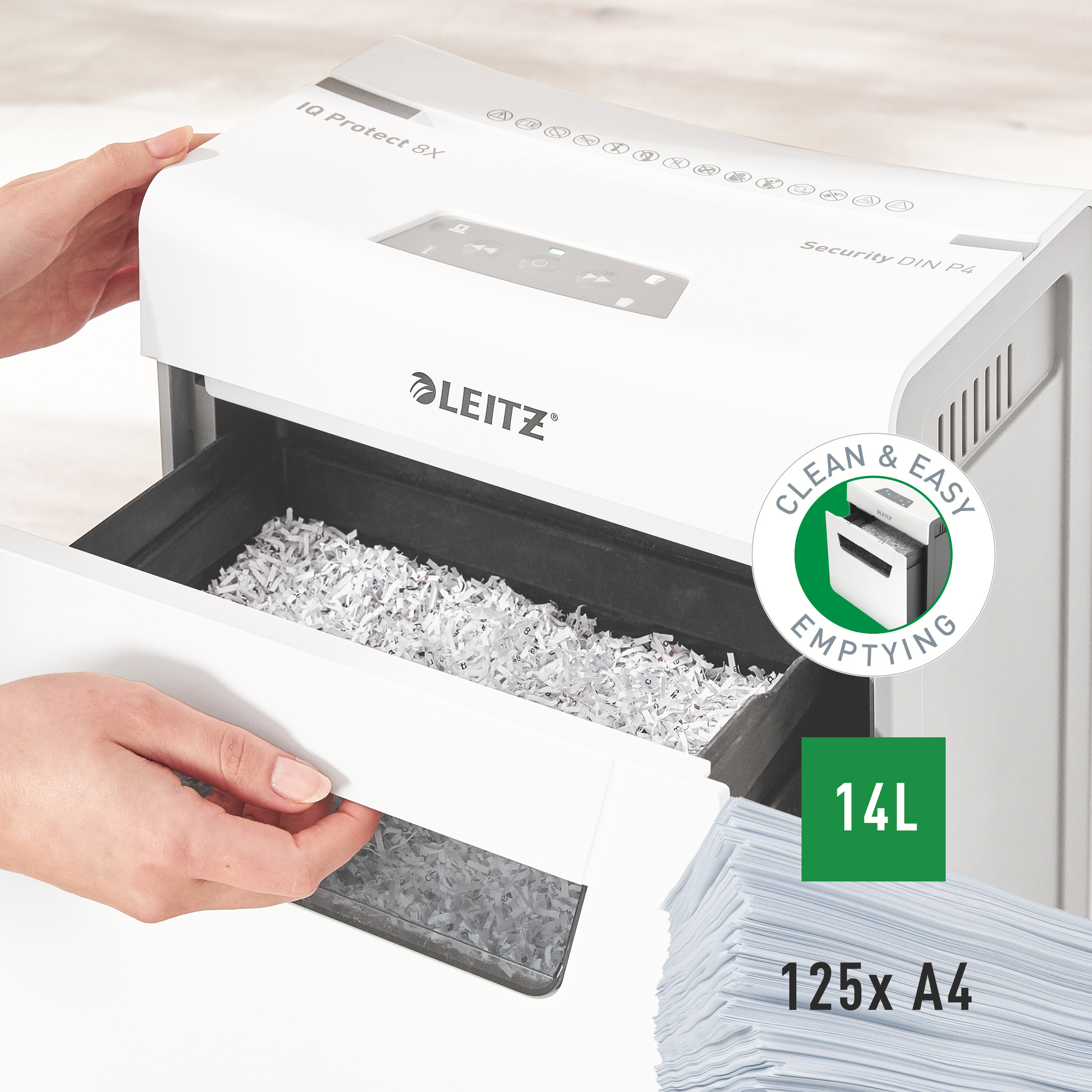 Leitz IQ Protect 8 -paperisilppuri, P4
