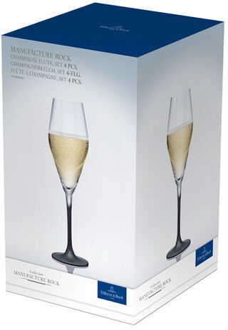 Villeroy & Boch Manufacture Rock -kuohuviinilasi, 4 kpl
