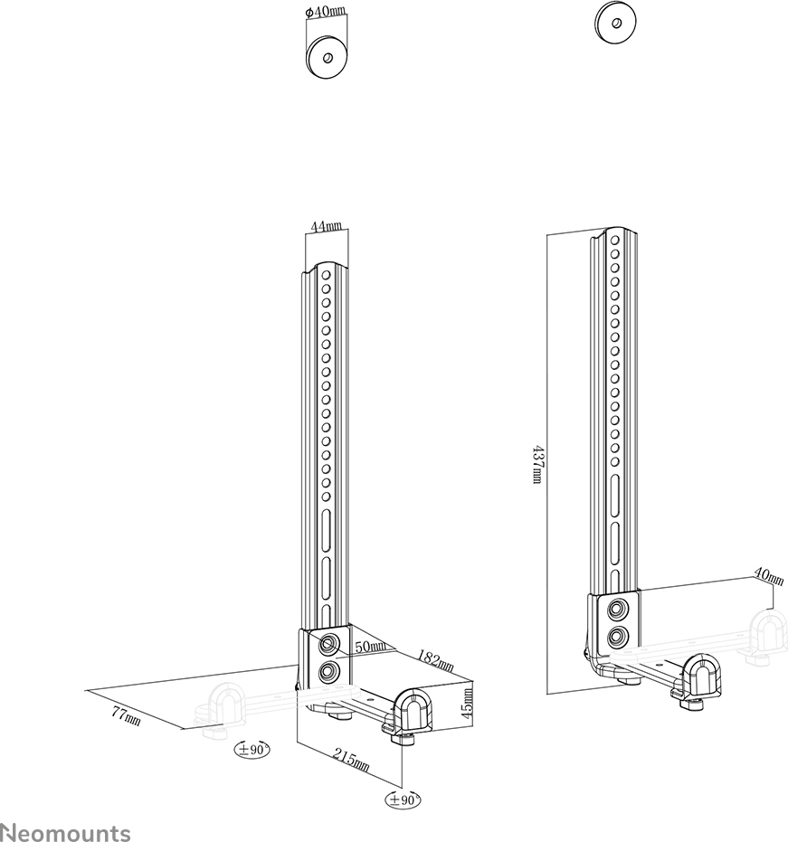 Neomounts by Newstar AWL29-650BL1 yleismallinen soundbar-teline