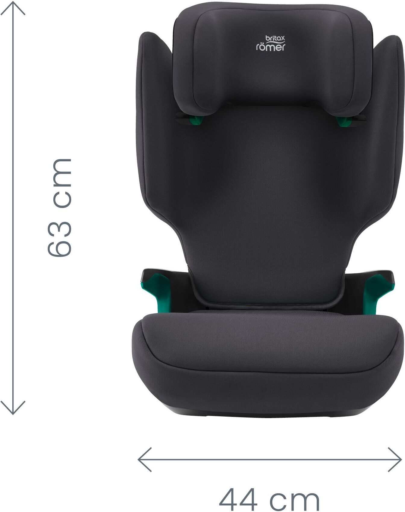 BRITAX RÖMER ADVENTURE PLUS 2 -turvavyöistuin, 100 - 150 cm, Midnight Grey