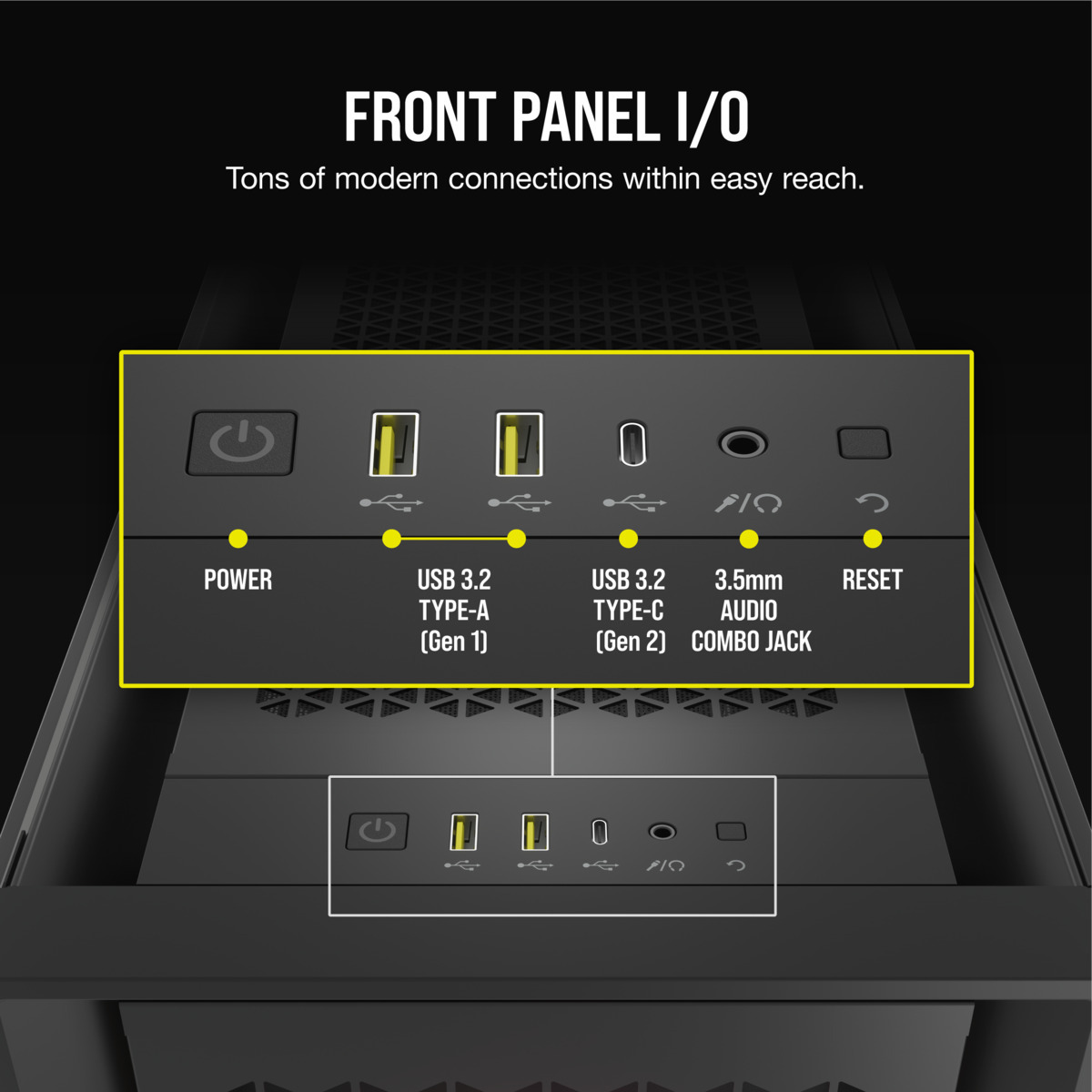 Corsair iCUE 5000D RGB AIRFLOW Mid Tower ATX-kotelo ikkunalla, musta